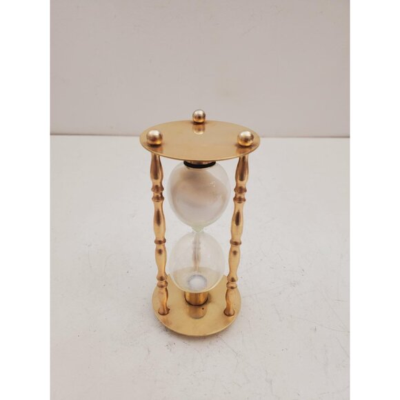 Vintage Gold Toned Brass Hourglass/ Penco Decorative Brass 12.5 Minute Timer, - Picture 3 of 10
